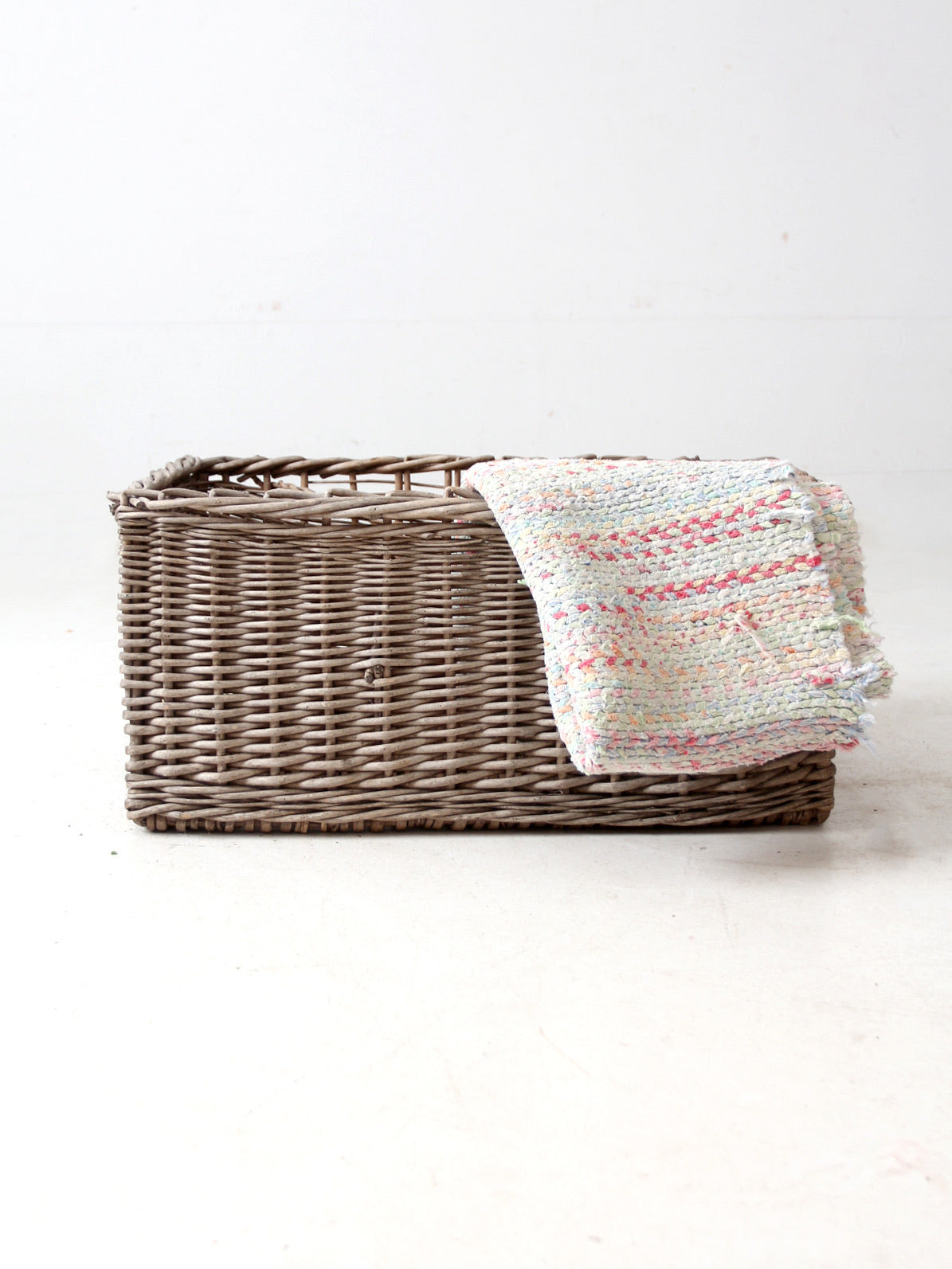 vintage wicker storage basket