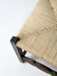 antique rush seat chair