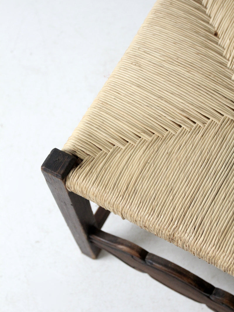antique rush seat chair