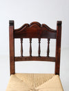 antique rush seat chair