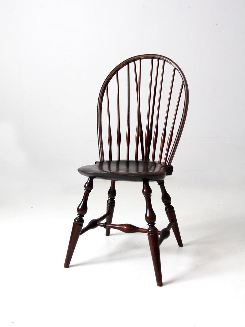 antique bow back Windsor chair with tail brace