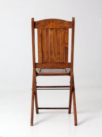 antique IOOF wood folding chair
