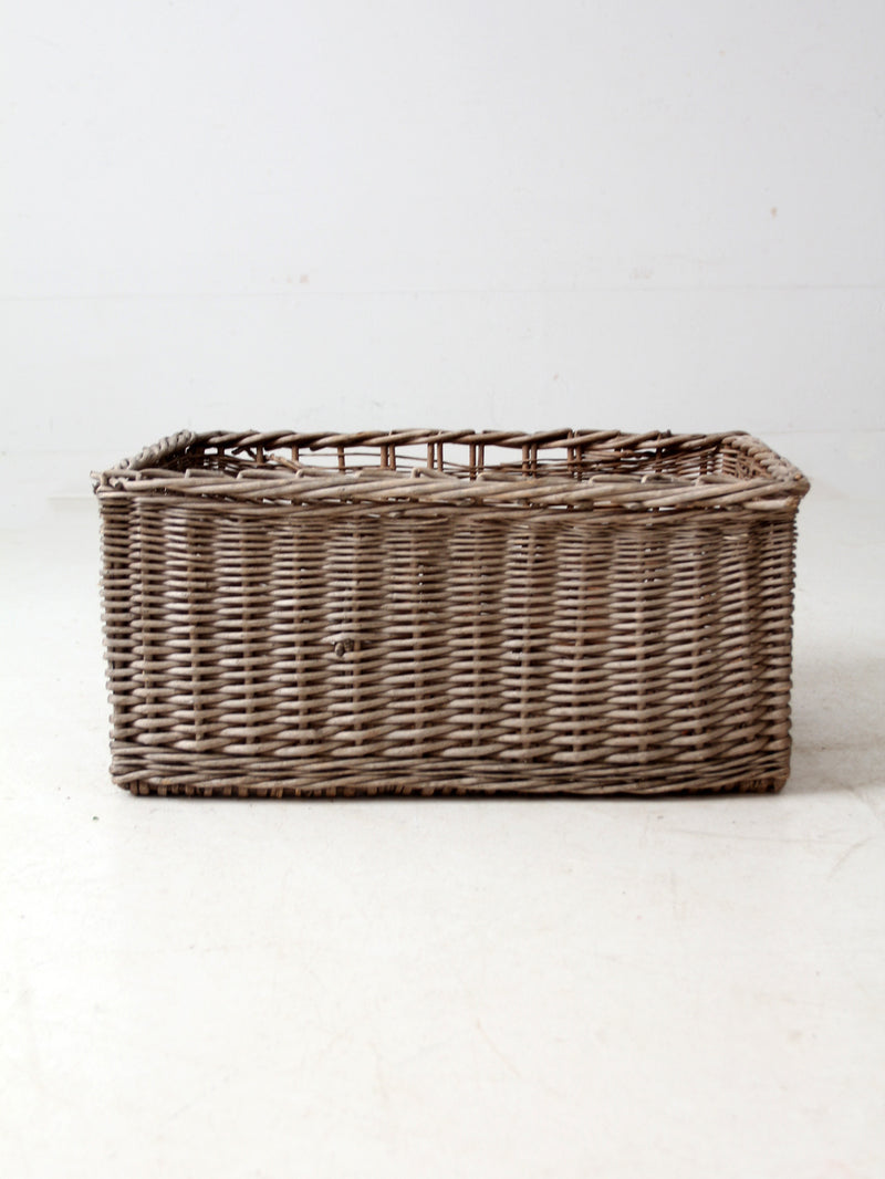 vintage wicker storage basket