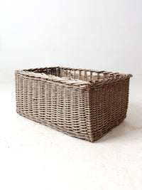 vintage wicker storage basket