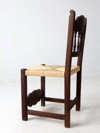 antique rush seat chair