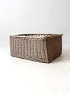 vintage wicker storage basket