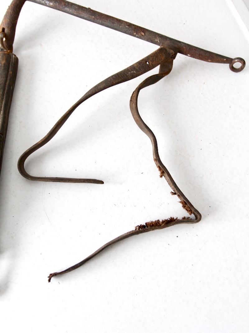 antique horse hames with leather straps