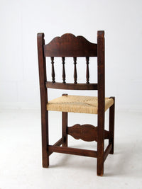 antique rush seat chair