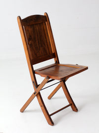 antique IOOF wood folding chair