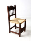 antique rush seat chair