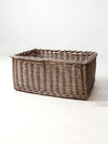 vintage wicker storage basket