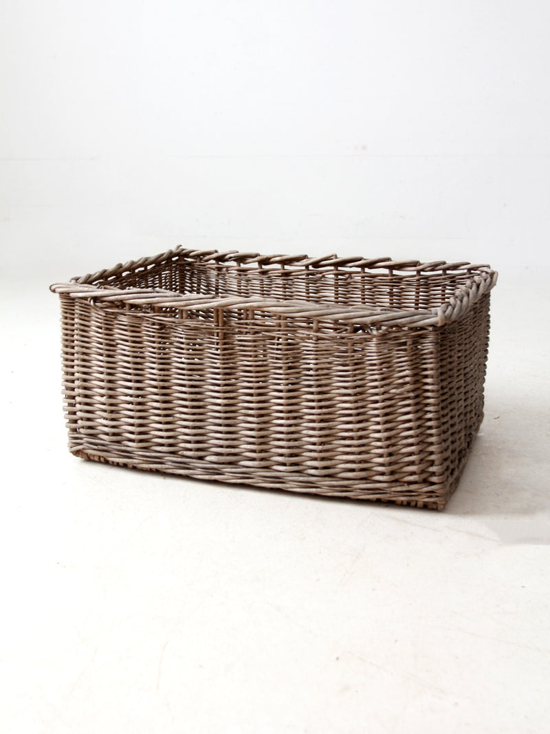vintage wicker storage basket