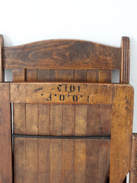 antique IOOF wood folding chair