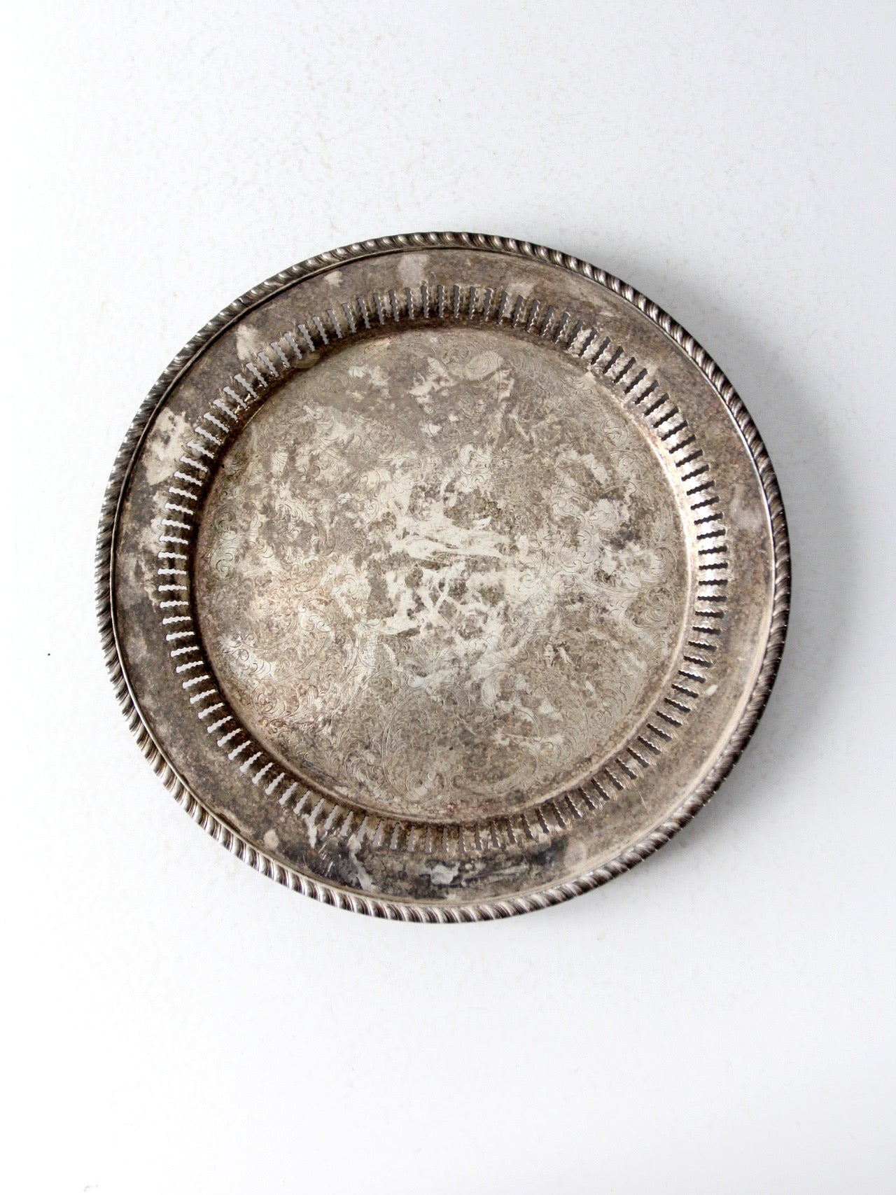 antique Gorham silver-plate serving tray