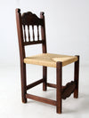 antique rush seat chair