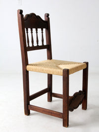 antique rush seat chair