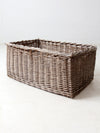 vintage wicker storage basket