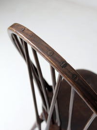 antique bow back Windsor chair with tail brace