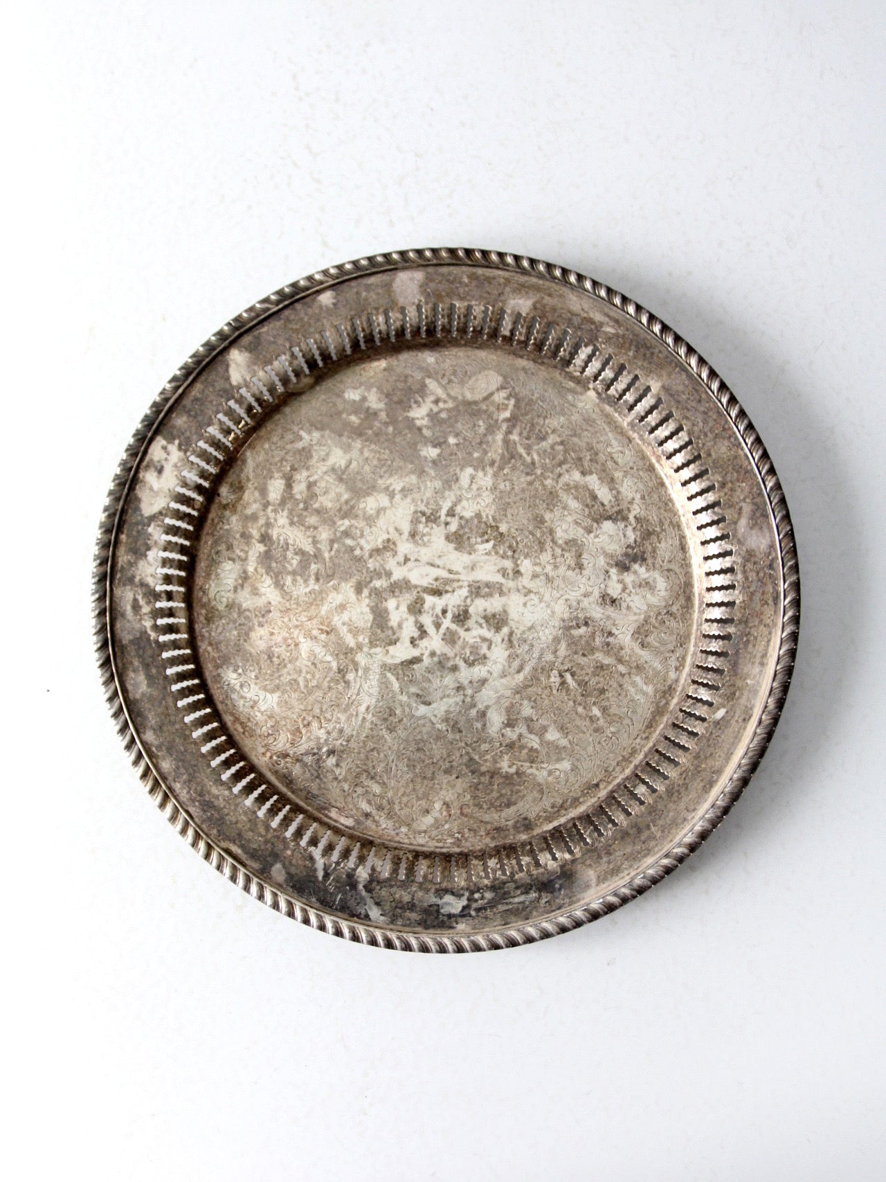 antique Gorham silver-plate serving tray