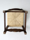 antique rush seat chair