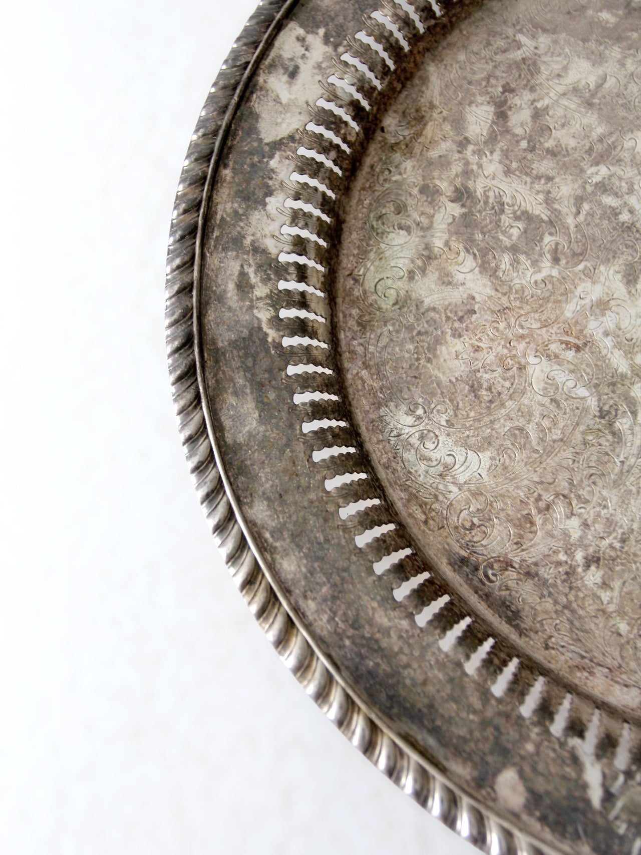 antique Gorham silver-plate serving tray