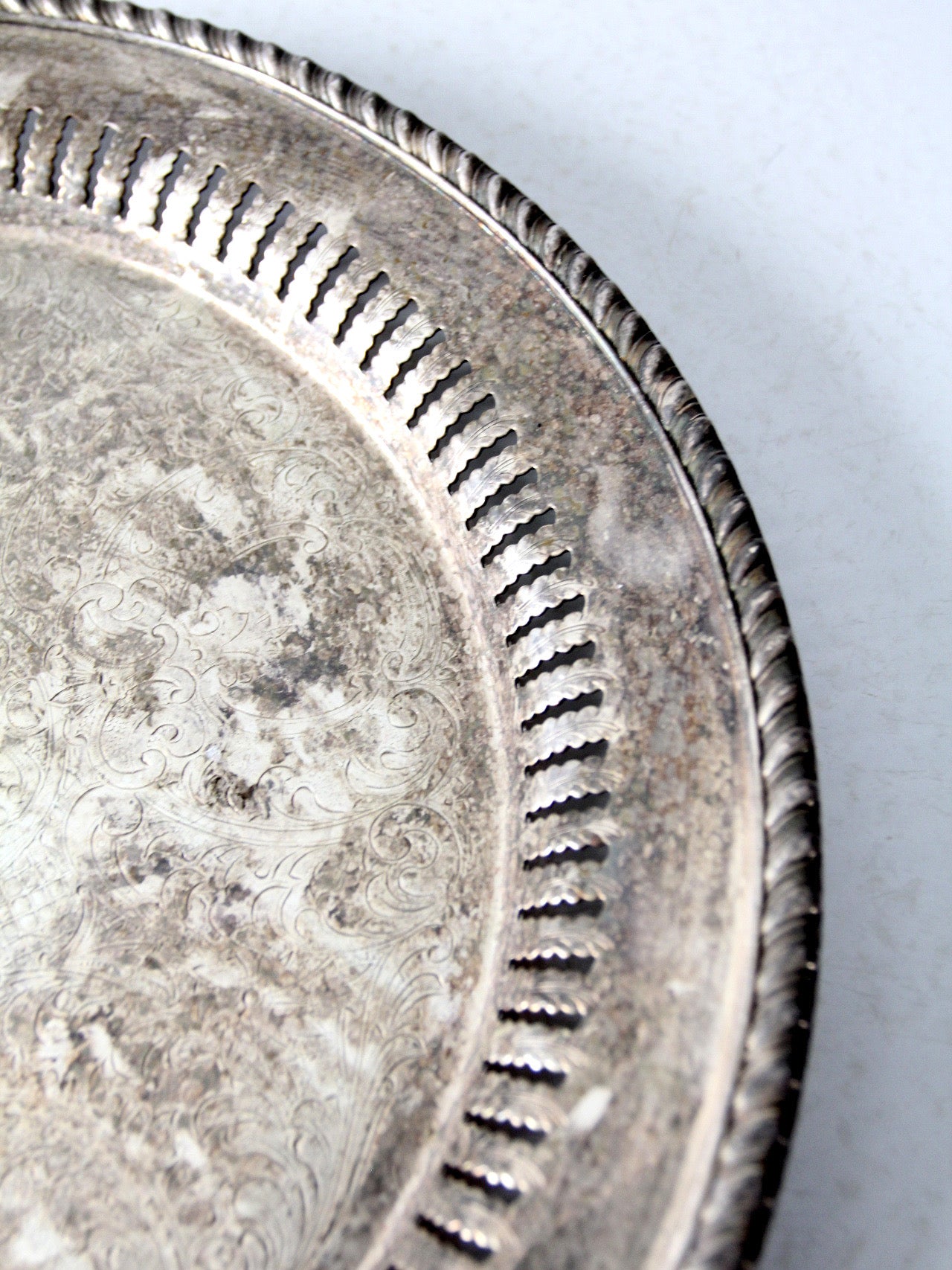antique Gorham silver-plate serving tray