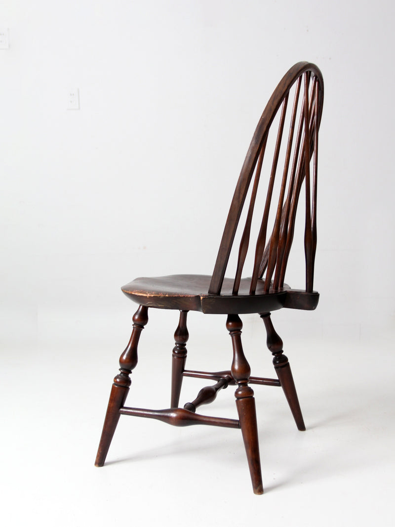 antique bow back Windsor chair with tail brace
