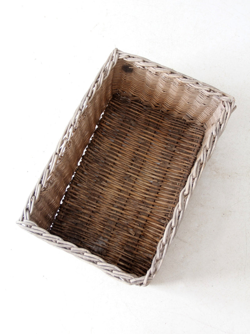 vintage wicker storage basket