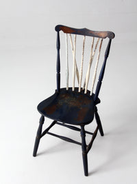 antique painted brace back Windsor style chair