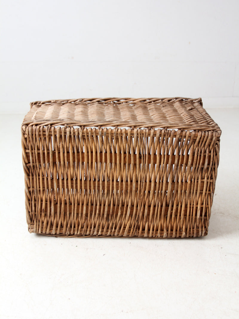 vintage wicker storage basket