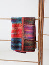 vintage patchwork knit throw blanket