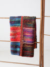 vintage patchwork knit throw blanket