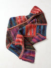 vintage patchwork knit throw blanket
