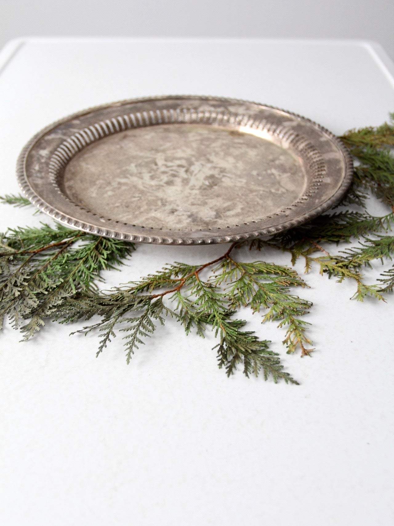 antique Gorham silver-plate serving tray