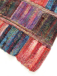 vintage patchwork knit throw blanket