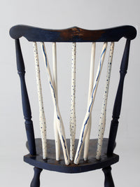 antique painted brace back Windsor style chair