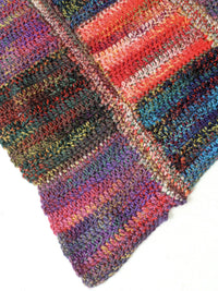 vintage patchwork knit throw blanket