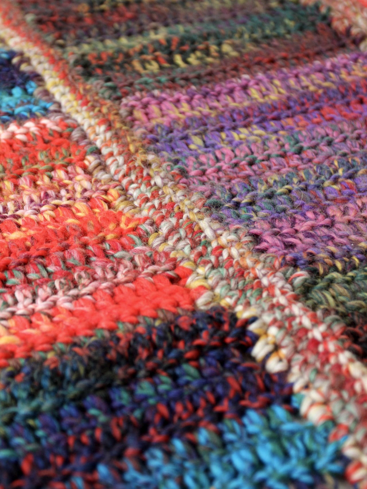vintage patchwork knit throw blanket
