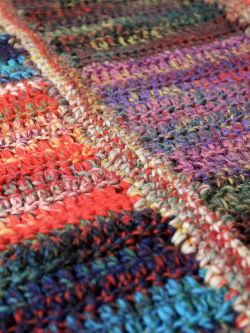 vintage patchwork knit throw blanket