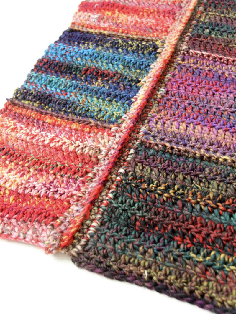 vintage patchwork knit throw blanket