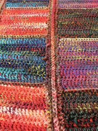 vintage patchwork knit throw blanket