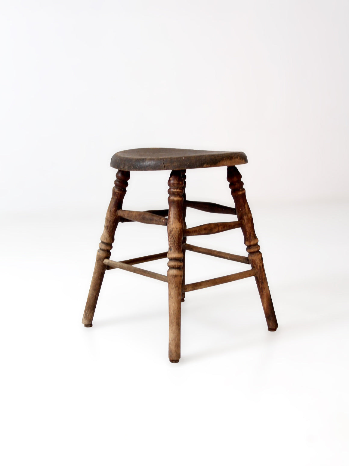 antique primitive wooden stool