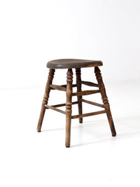 antique primitive wooden stool