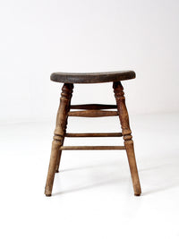antique primitive wooden stool