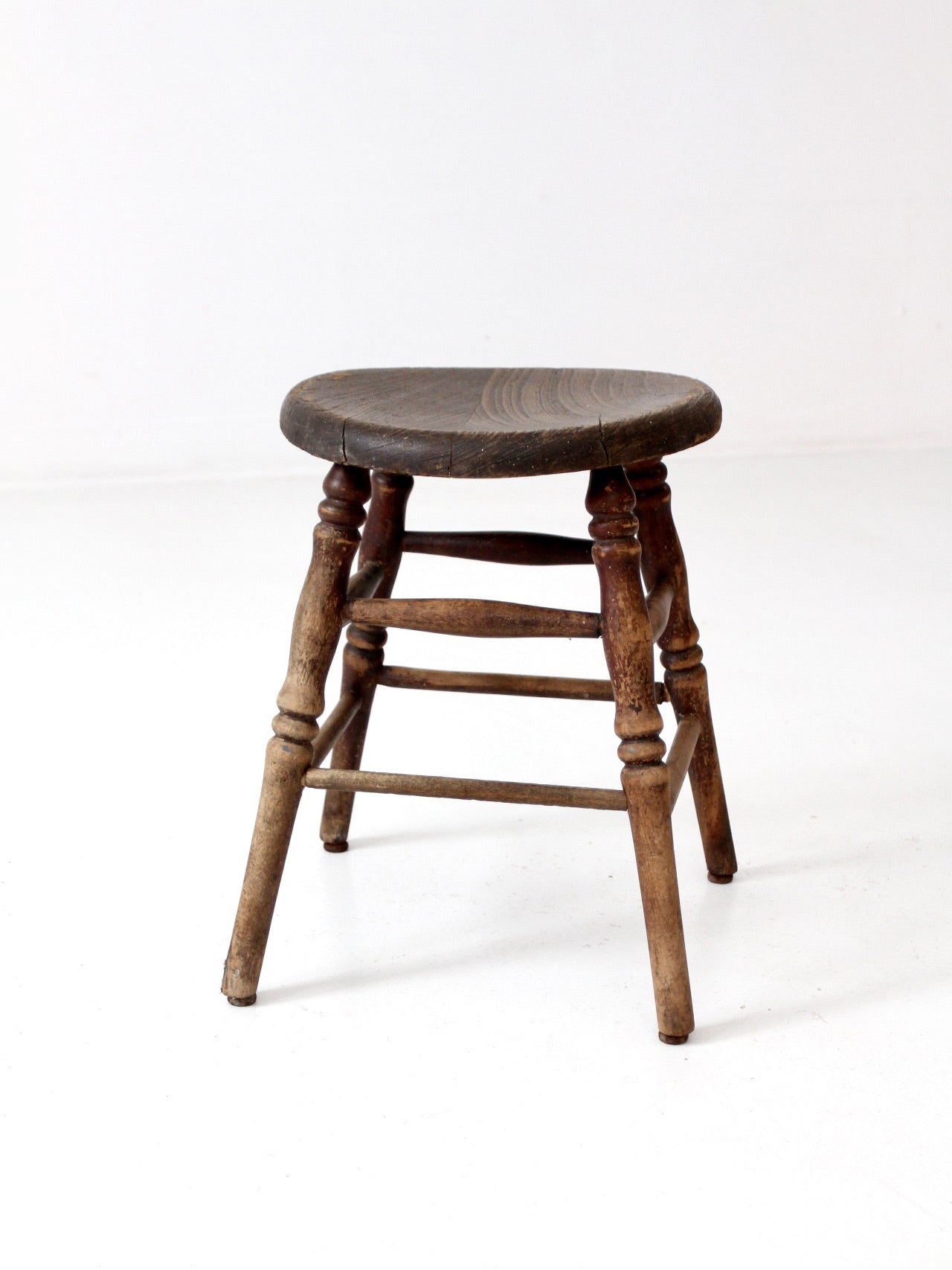 antique primitive wooden stool