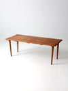 mid century slat wood bench coffee table