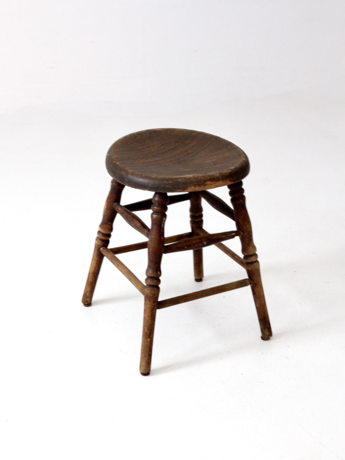 antique primitive wooden stool