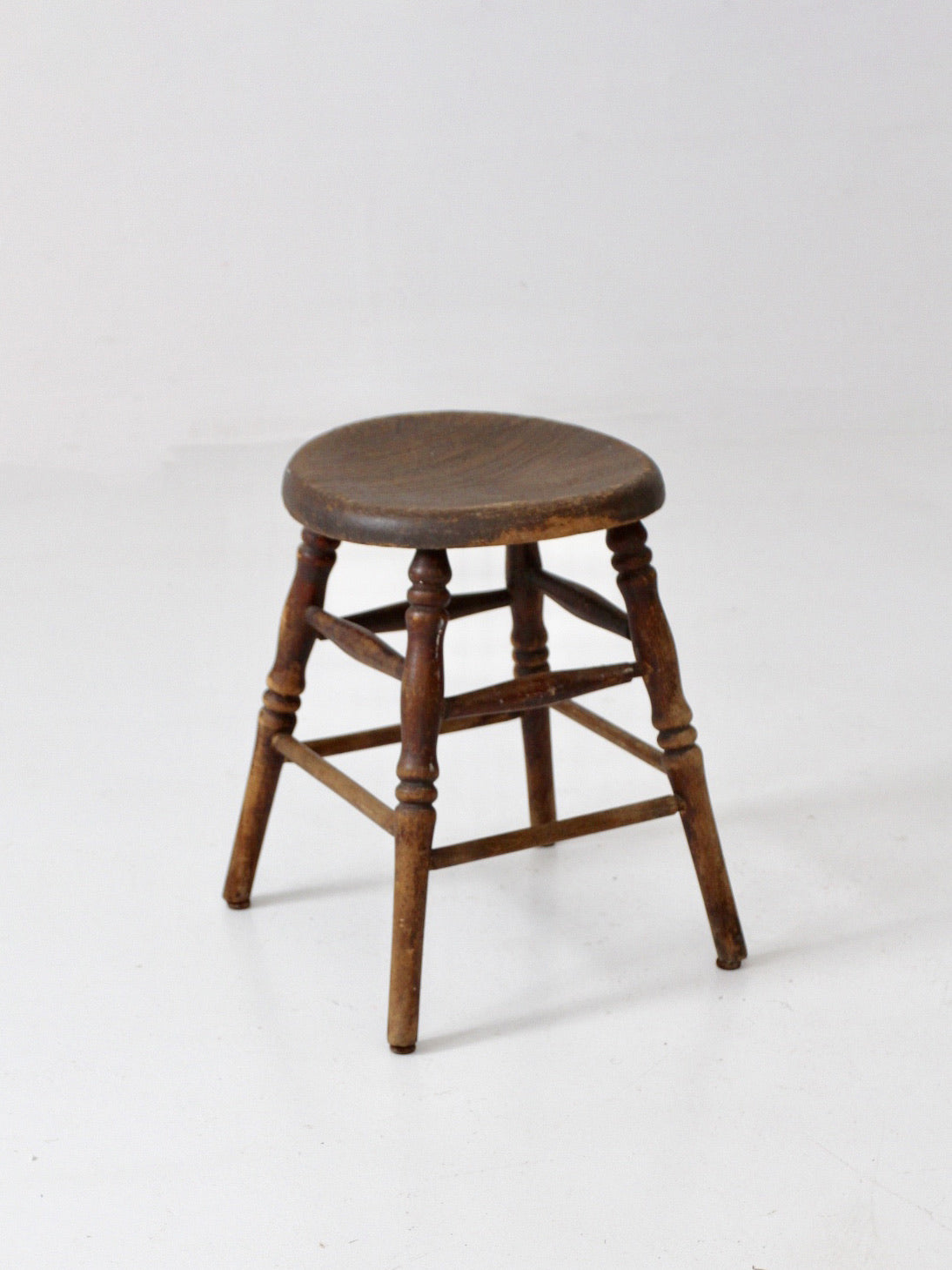 antique primitive wooden stool