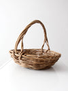 vintage wicker gathering basket