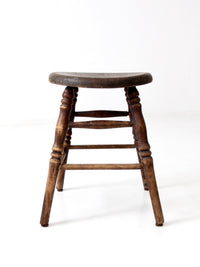 antique primitive wooden stool
